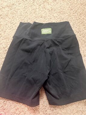 Daily Drills Black High-Rise Bike Shorts